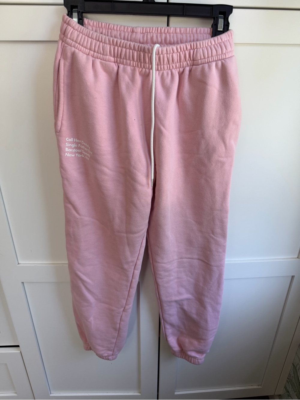 Womens Pink Drawstring Sweatpants